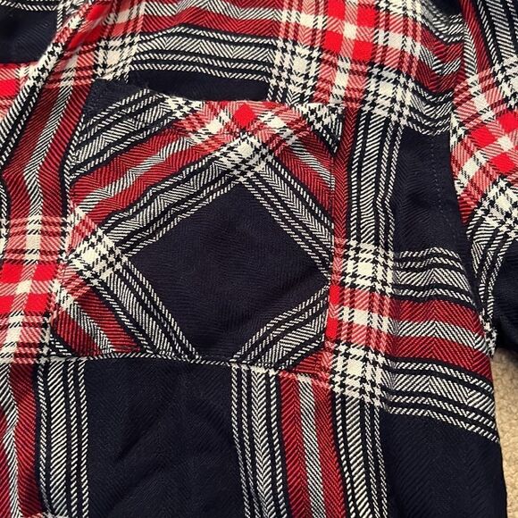 New Navy Red and white small flannel - Picture 4 of 6